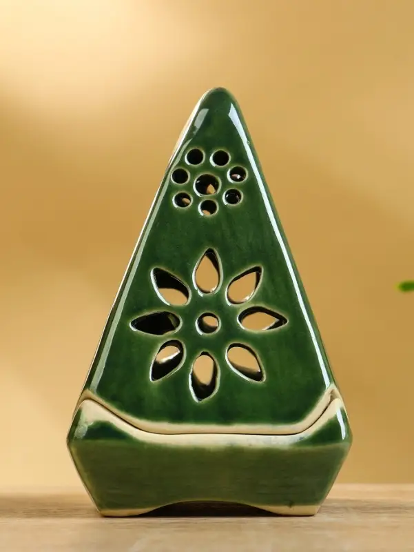 Подсвечник "Пирамидка" керамика, цв. МИКС, 8х8х12 см