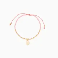 Браслет "Виколия" длина 16 см, цв. розовый, золотистый