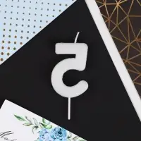 Свеча для торта, цифра &laquo;5&raquo;, 5,5 х 8 см