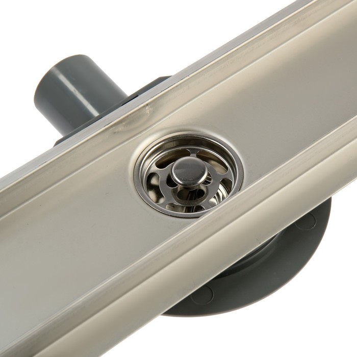 Трап ZEIN engr, c флaнцeм свободного вращ 360&deg;, 7*50 см, d=40/50 мм, нерж сталь, сатин