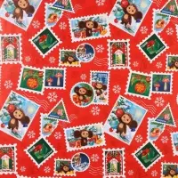 Бумага упаковочная &laquo;Новый год&raquo; 70&times;100 см, Чебурашка