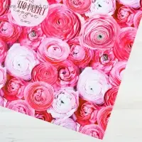 Бумага упаковочная глянцевая &laquo;Яркие цветы&raquo;, 70 х 100 см