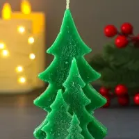 Свеча "Ёлочки в лесу" 70*110 мм