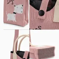 Сумка подр Пес, 12*4*17, отд на кнопке, дл ремень, розовый