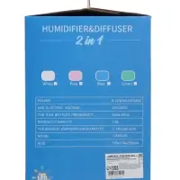 Увлажнитель воздуха LHU-04, ультразвуковой, 22 Вт, 2 л, 35 м2, бело-голубой