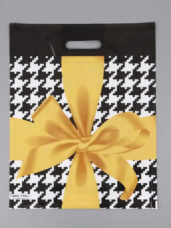 Пакет "Бант, полиэтиленовый с вырубной ручкой 38х47 см, 60 мкм