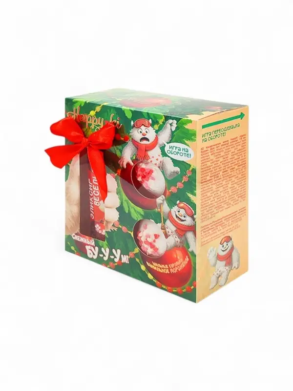 Подарочный набор новогодний "Happiki" снежный бум, 390 г