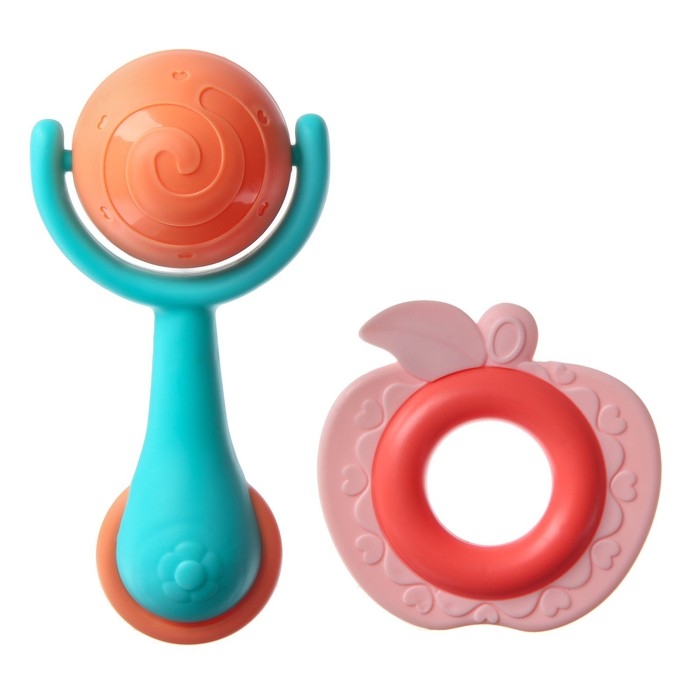 Набор погремушек с прорезывателем &laquo;Овощной микс&raquo;, 2 шт