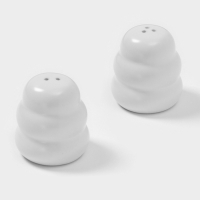 Набор для специй Доляна &laquo;Зефир&raquo;, солонка, перечница, 100 мл, керамика, белый