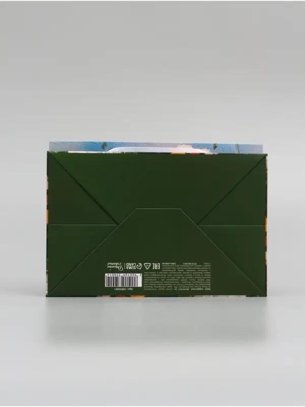 Пакет подарочный с широким дном &laquo;Цветы&raquo; 20 &times; 14 &times; 13,2 см