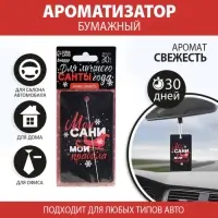 Ароматизатор в машину новогодний &laquo;Мои сани, мои правила&raquo;, аромат свежесть, 7,5 х 17 см