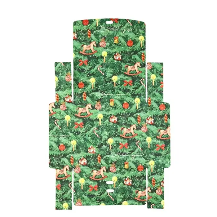 Коробка подарочная новогодняя складная двухсторонняя &laquo;Новогодняя ёлка&raquo;, 20 х 18 х 5 см, Новый год