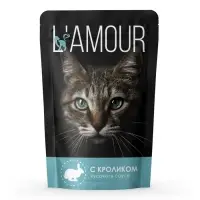 Влажный корм "L&rsquo;AMOUR" для кошек, кролик в соусе, 75 г