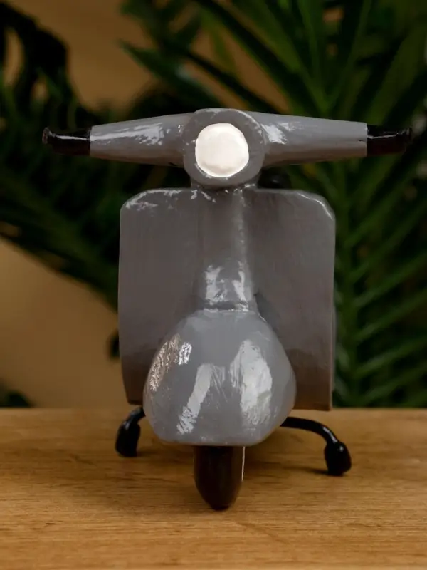 Сувенир "Мопед" дерево 15х9х10 см, цв. серый