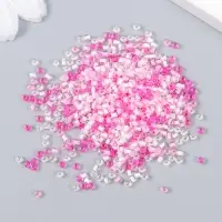 Бисер стекло 12/0 "Прозрачный. Цветная серединка. Розовый" 10 гр