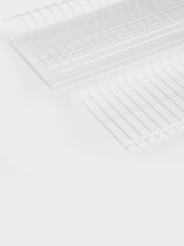 Сушилка для посуды с поддоном для шкафа 60 см, 56.5&times;25.6 см, белая