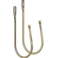 Крючок для штор ТУНДРА KS011, однорожковый, цвет бронза, 2 шт