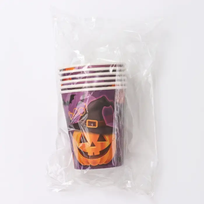 Стакан одноразовый бумажный &laquo;Весёлая тыква&raquo;, 250 мл , на Хэллоуин