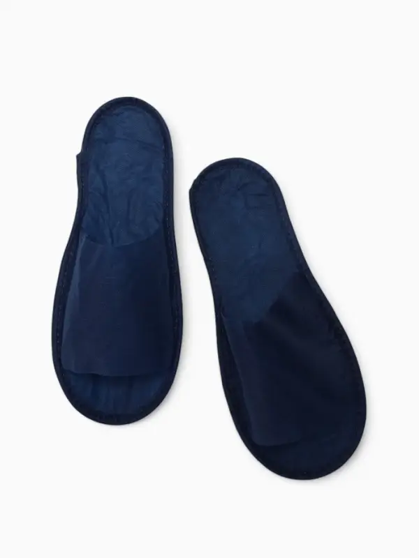 Тапочки одноразовые, "Эконом ПВХ", антискользящие, подошва 3 мм, синие