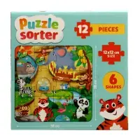 Sorter puzzle 12pcs, 6 shapes