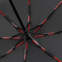 Зонт складной AOC Mini с цветными спицами, красный