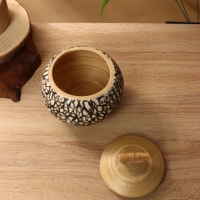 Банка для сыпучих продуктов 13х13х11 см, бамбук