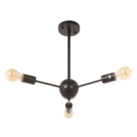 Люстра "Кон" 3х40Вт Е27 черный 50х50х43см