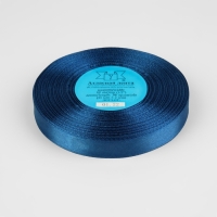 Лента атласная, 12 мм &times; 33 &plusmn; 2 м, цвет тёмно-синий №038