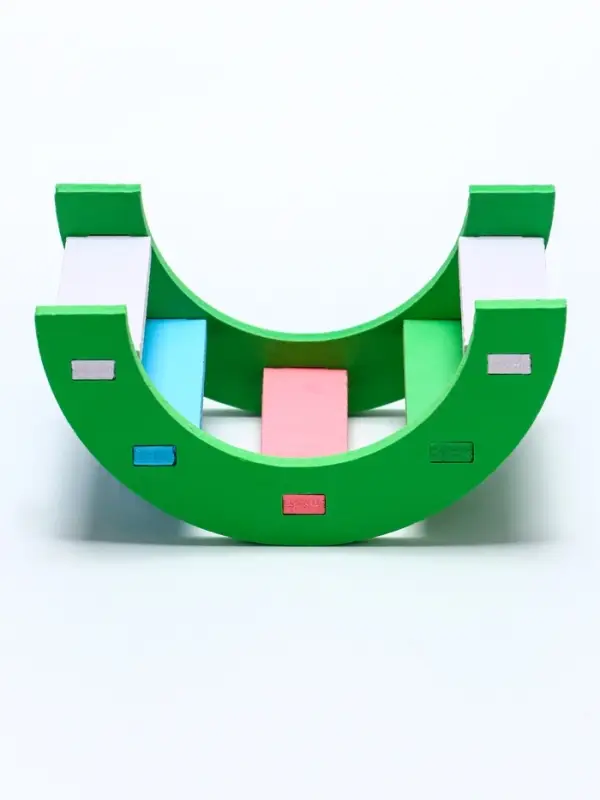 Лесенка для грызунов с цветными ступеньками, зеленый