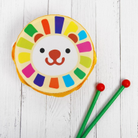 Музыкальная игрушка &laquo;Барабан&raquo;, с рисунком, цвета микс, бумажная мембрана