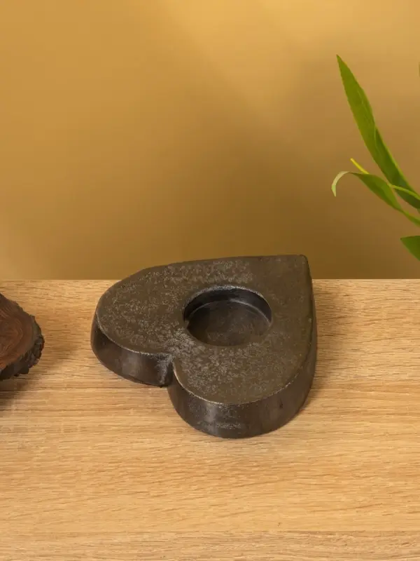 Подсвечник для чайной свечи "Сердце" алюминий 11х12х2 см