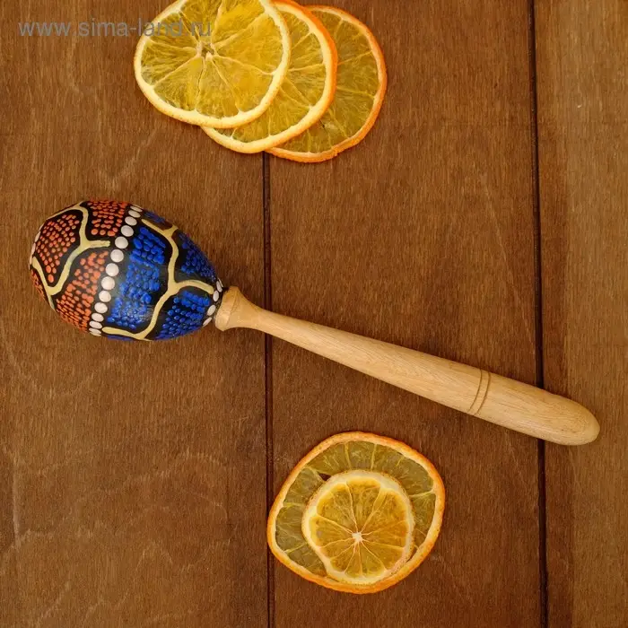 Сувенирный музыкальный инструмент "Маракас" 24х5,5х5,5 см МИКС