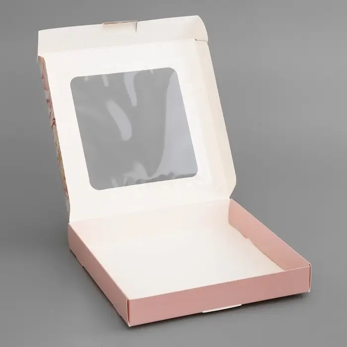 Коробка подарочная сборная с окном, упаковка, &laquo;Ты прекрасна&raquo;, 19&times;19&times;3 см