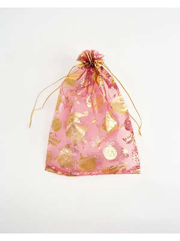 Мешочек подарочный органза &laquo;С Новым годом!&raquo;, 20 &times; 30 см