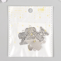 Металлический элемент, декоративная подвеска &laquo;Пёсик: Хочу гулять&raquo; набор 5 шт 2,1х2,5 см