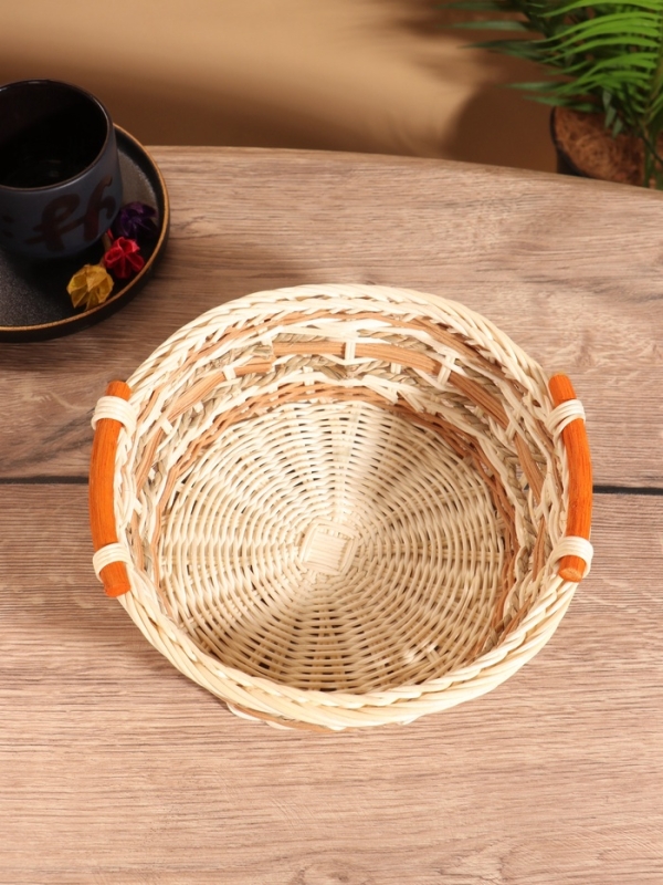 Корзина плетеная 22x22x9 см, ротанг