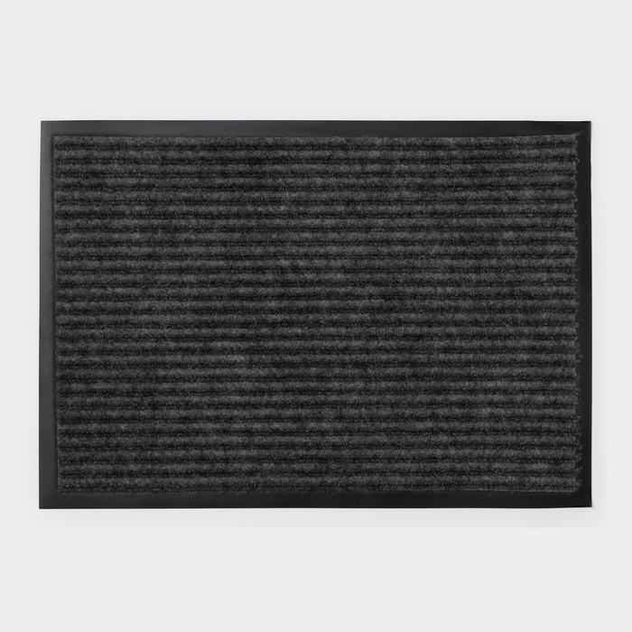 Коврик придверный влаговпитывающий, ребристый, &laquo;Стандарт&raquo;, 40&times;60 см, серый