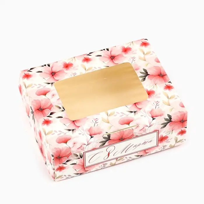 Коробка складная &laquo;С 8 Марта!&raquo;, 10 х 8 х 3.5 см