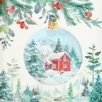 Коробка для кондитерских изделий с PVC крышкой &laquo;Зима&raquo;, 15 х 15 х 3 см