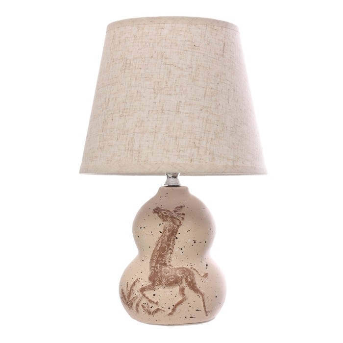 Настольная лампа"Жираф" Е14 40Вт бежевый 20х20х32см