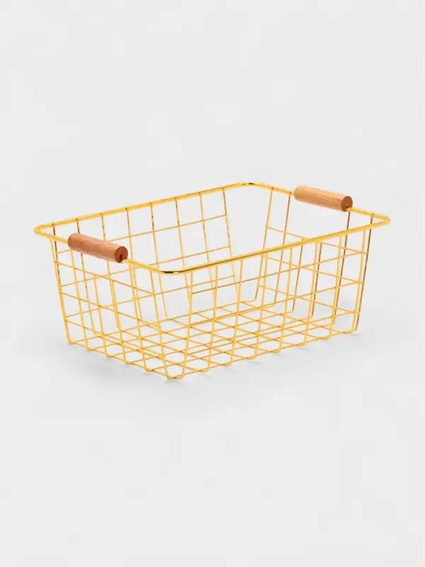 Корзина для хранения "Голден" 24.5*18*10 см, цвет золотой
