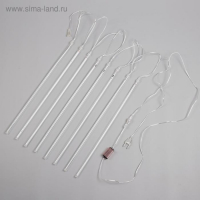 Гирлянда &laquo;Сосульки&raquo; 2.5 &times; 0.5 м, IP65, прозрачная нить, 288 LED, свечение синее с эффектом стекания, 12 В