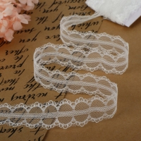 Кружево капроновое, 30 мм &times; 10 &plusmn; 1 м, цвет белый