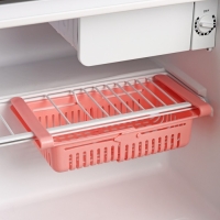 Полка подвесная в холодильник раздвижная Доляна, 20(28)&times;16,2&times;7,5 см, цвет МИКС