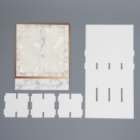 Коробка под 8 конфет и шоколад с ячейками, кондитерская упаковка, &laquo;Мрамор&raquo; 18 х 18 х 4 см