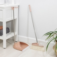 Щётка для пола Доляна: щётка 23&times;88 см, совок 26&times;26&times;73 см, цвет бежевый