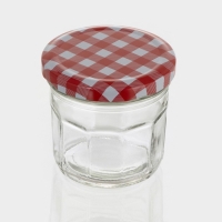 Банка стеклянная для хранения сыпучих продуктов &laquo;Домашний очаг&raquo;, 150 мл, 7,5&times;6,7 см, с металлической крышкой, цвет МИКС