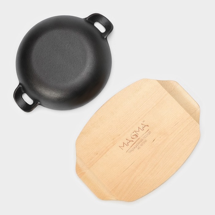 Сковорода чугунная Magma &laquo;Янсан&raquo;, 21,5&times;16,5&times;4,4 см, индукция, цвет чёрный