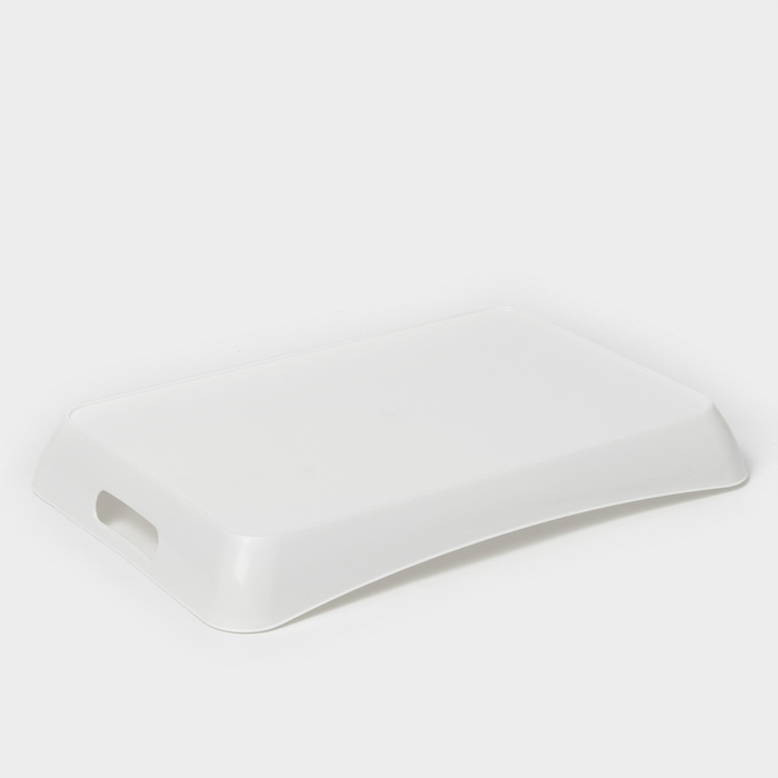 Поднос с ручками &laquo;Рондо&raquo;, 42,2&times;28,2&times;5,2 см, цвет белый