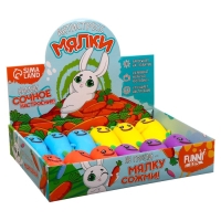 Антистресс сквиш мялка &laquo;Морковки&raquo;, с пастой,цвета МИКС, в шоубоксе, тянучка